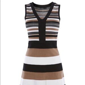 Karen Millen Bodycon Stripe Bandage Knit Dress XS